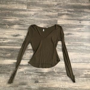 Me to We v-neck Long Sleeve Shirt